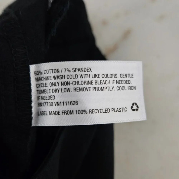 A New Day Women Pants Stripe 6 Black Cropped Dress Pant Racing Stripe - Picture 5 of 5